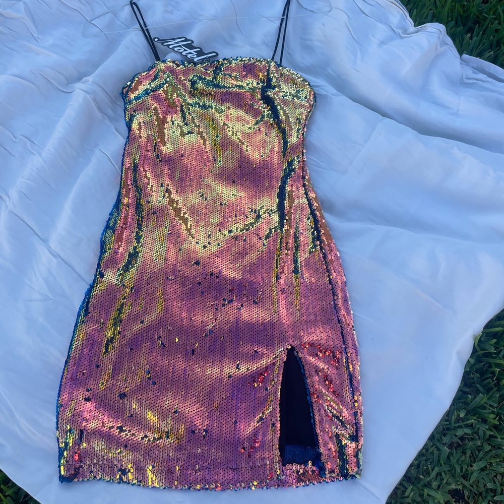 Motel Mini 
Style Name: Lucky Dress 
Color: Dragon Fruit SQN